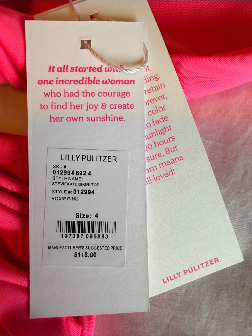 NWT LILLY PULITZER Steviekate Ruffle Bikini in Pink - Picture 9 of 10